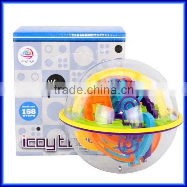 High quality plastic children intellect 3D puzzle maze ball/educational puzzle toy