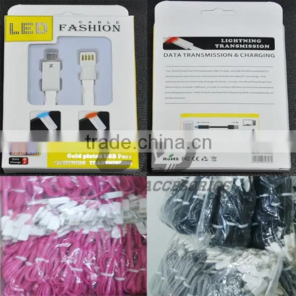 Colorful transparent jelly wholesale for iphone usb cable