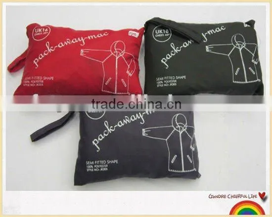 Adult waterproof 210T polyester rain jacket