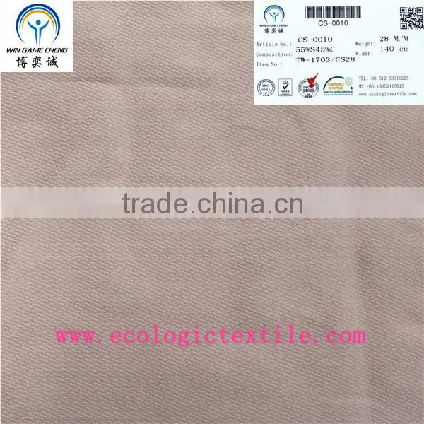 silk and cotton clear twill fabric