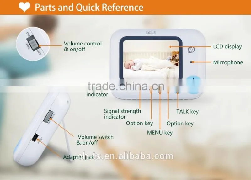 Digital 3.5" Color LCD Video Baby Monitor