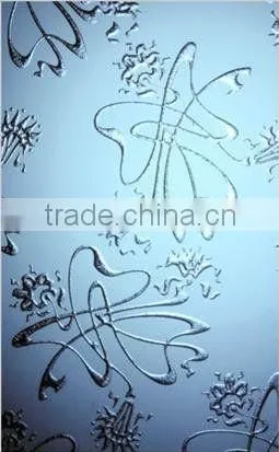 clear buket acid etched glass