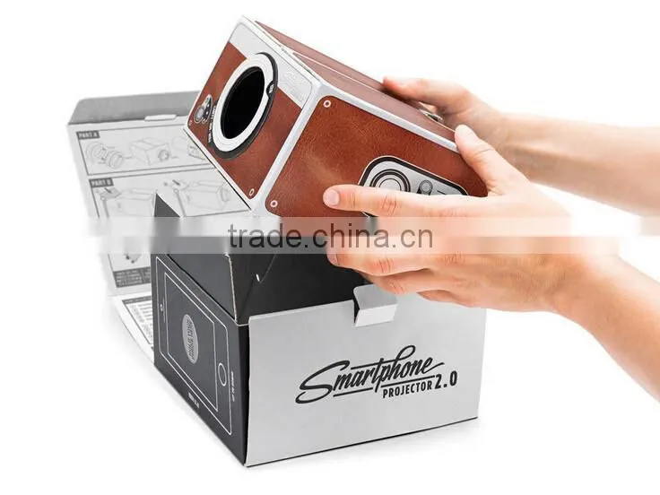 Lowest DIY mini cardboard android mobile phone smartphone LCD projector