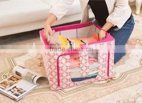 Good quality flexible space saving household foldable oxford cloth storage box