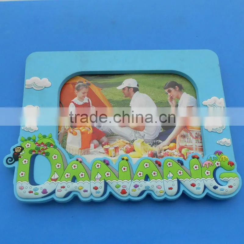Funny Father Christmas /Santa Claus 3d soft pvc/bubber photo frame