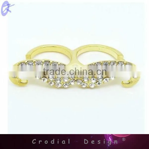 2013 New Products Rhinestone Ring Mustache Fashion Diamond Rings Jewellery For Young Women