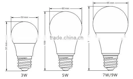 Good price LED light bulb CE 3w, 5w, 7w, 9w