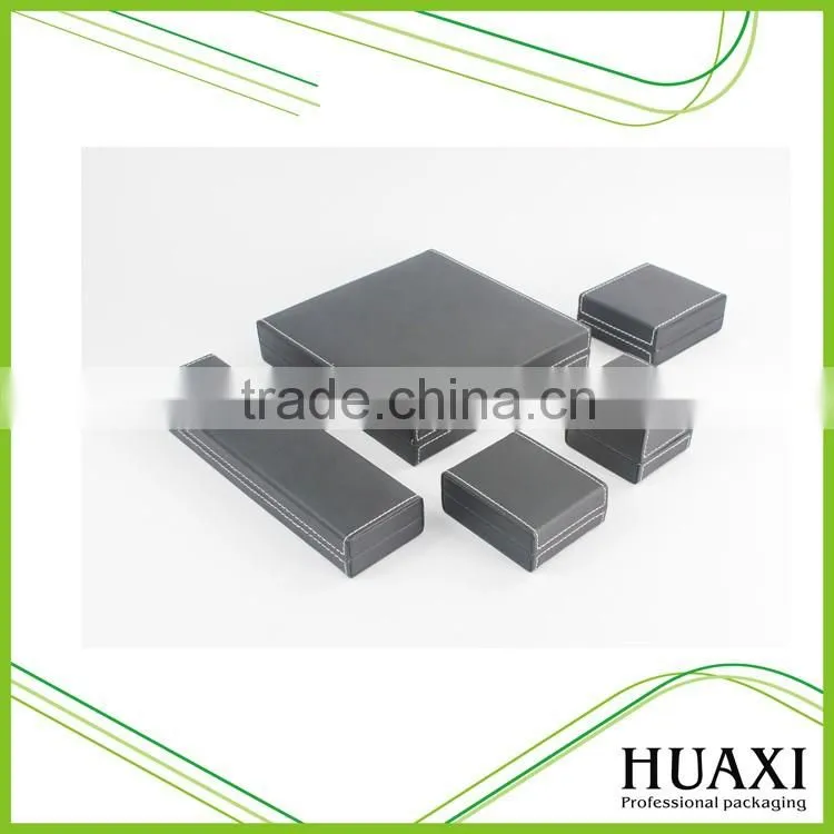 2016 Black Leather Surface Wood Bracelet Boxes Velevet Jewelry Box