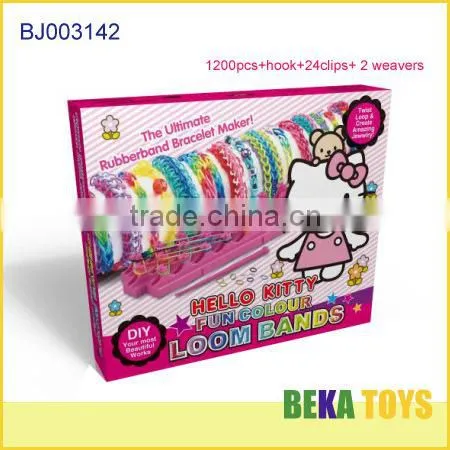 Crazy make friendship rubber band bracelet crazy rainbowe loom band kit in blue box