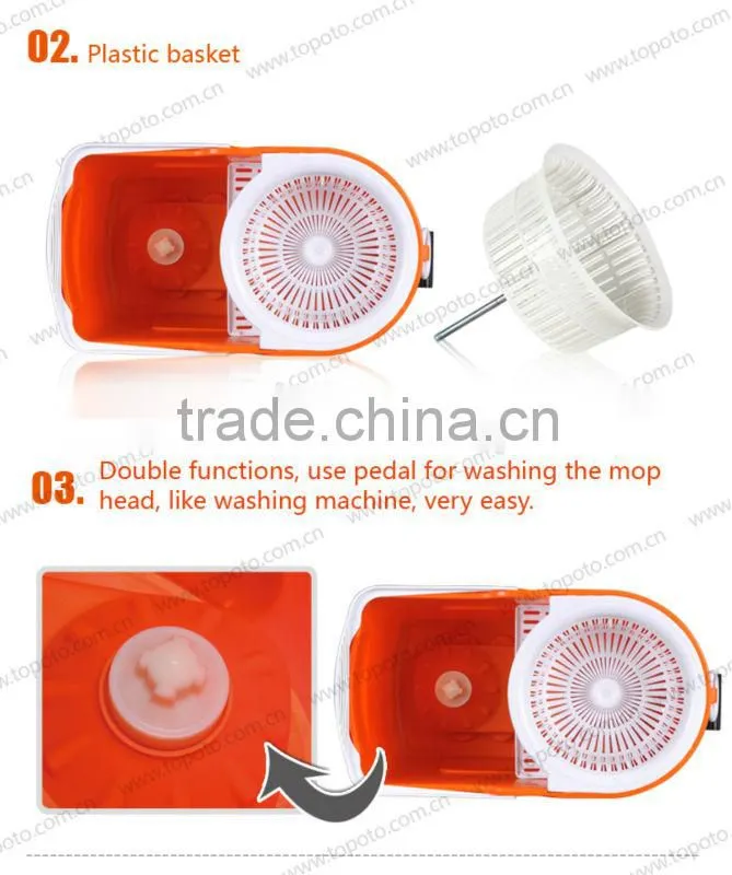 Telescopic easy mop hand pressing Spinning mop-TOPOTO