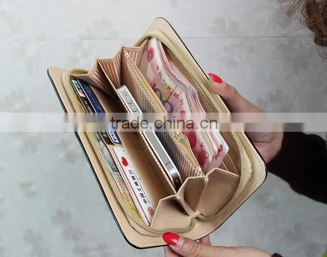 2016 England style wallet Popular Women wallet fashion Clutch Leather Wallet