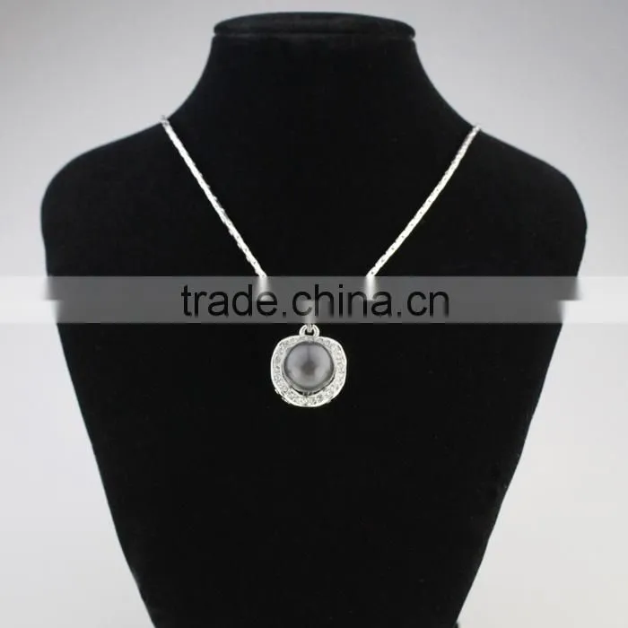 white gold austrian crystal imitation pearl necklace