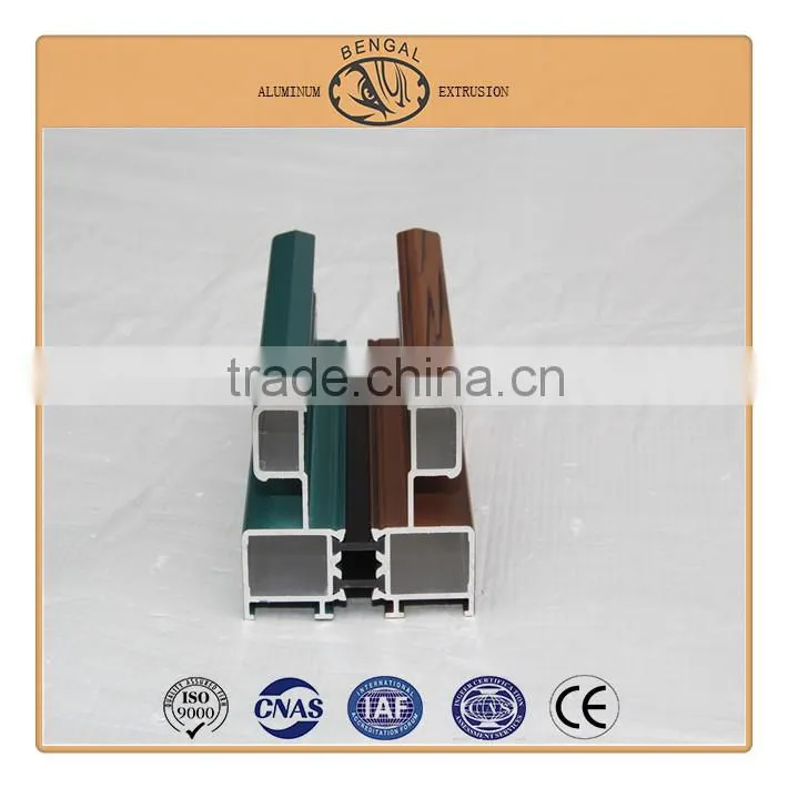 Powder Coated Finish Aluminum Thermal Break Profile Extruded for Windows and Doors