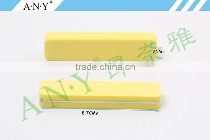 Nail Art Manicure Using Cheap Yellow Cusom Sponge Mini Nail File
