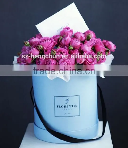 Shenzhen factory custom high quality round flower packaging cardboard box
