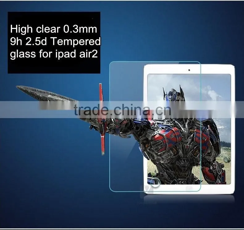 9H 0.3mm 2.5D Tempered Glass Screen Protector for ipad air2