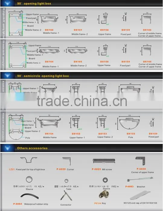 Popular customize ceiling suspended light box
