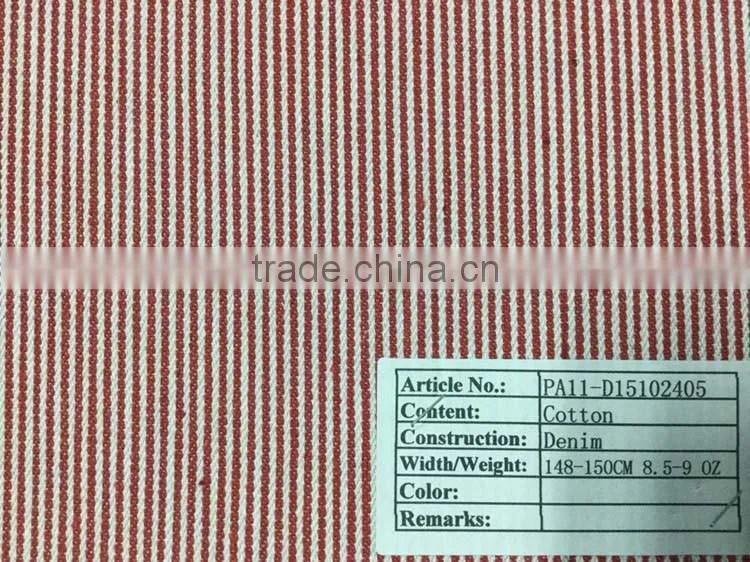 stock Stripes cotton stretch denim fabric P3F4-D15102403