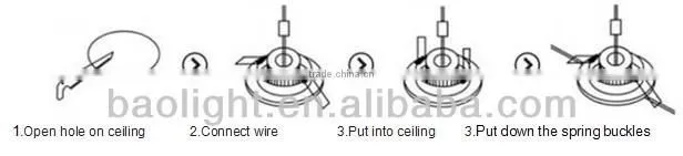 ce rohs saa approved 240v led downlights 5w dimmable downlight 350lm