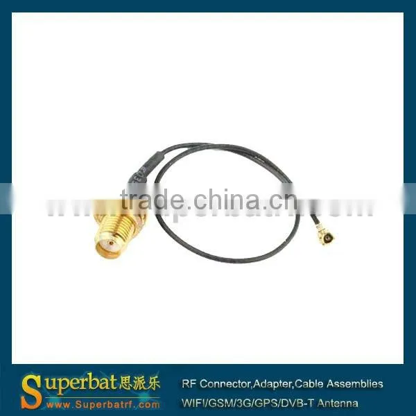 IPX / u.fl to SMA female pigtail, 50 Ohm ,Cable 1.13mm RF custom cable assemblies