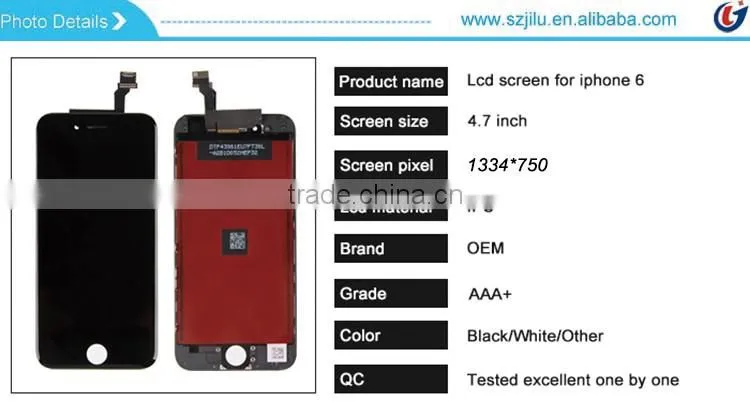 Top quality for iphone 6 glass lens,for iphone 6 lcd with digitizer