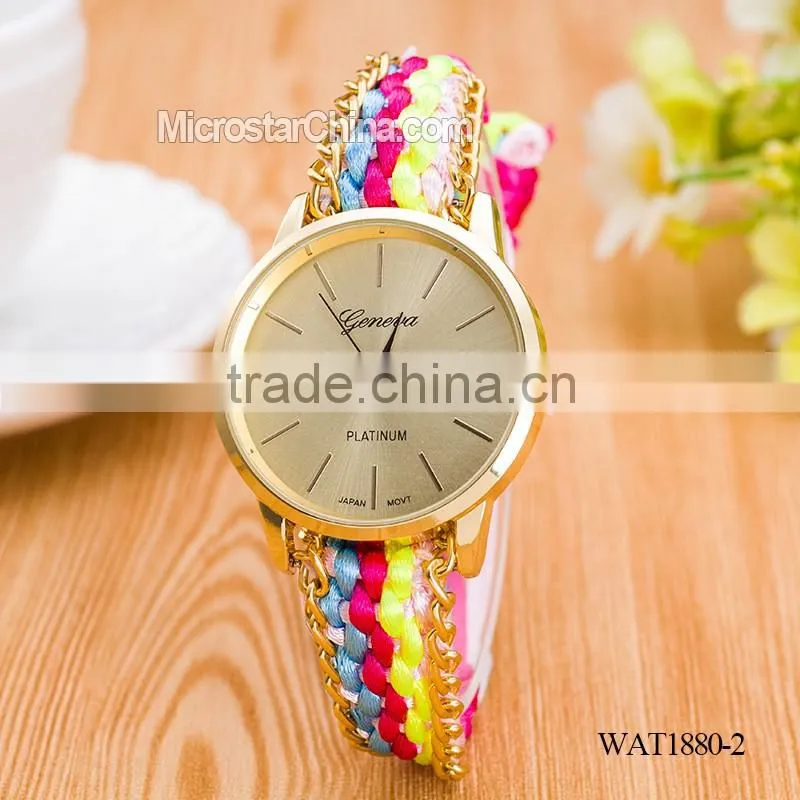 Elastic knitting watch chain casual watch price