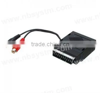 Scart plug to Scart jack + 2RCA jack in