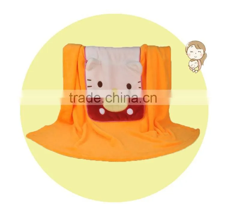 Wholesale Carton Animal Pattern Baby Pillow Blanket