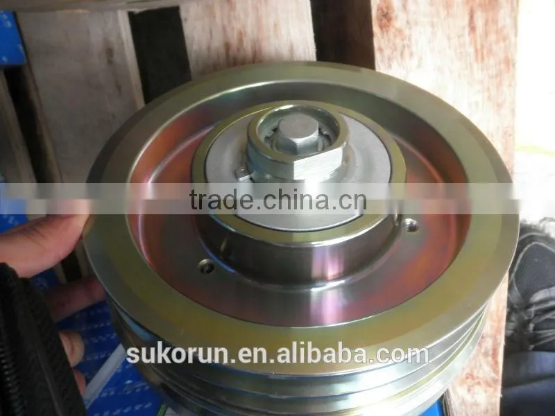 AC compressor electromagnetic clutch and brake