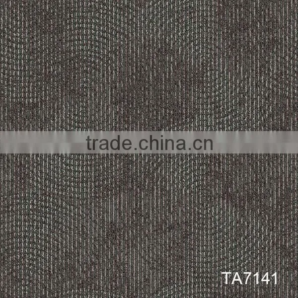 Durable level loop carpet tiles with PVC backing