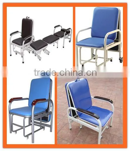 GT-3810 Full quality Hospital accompanying chair with castors and pillow