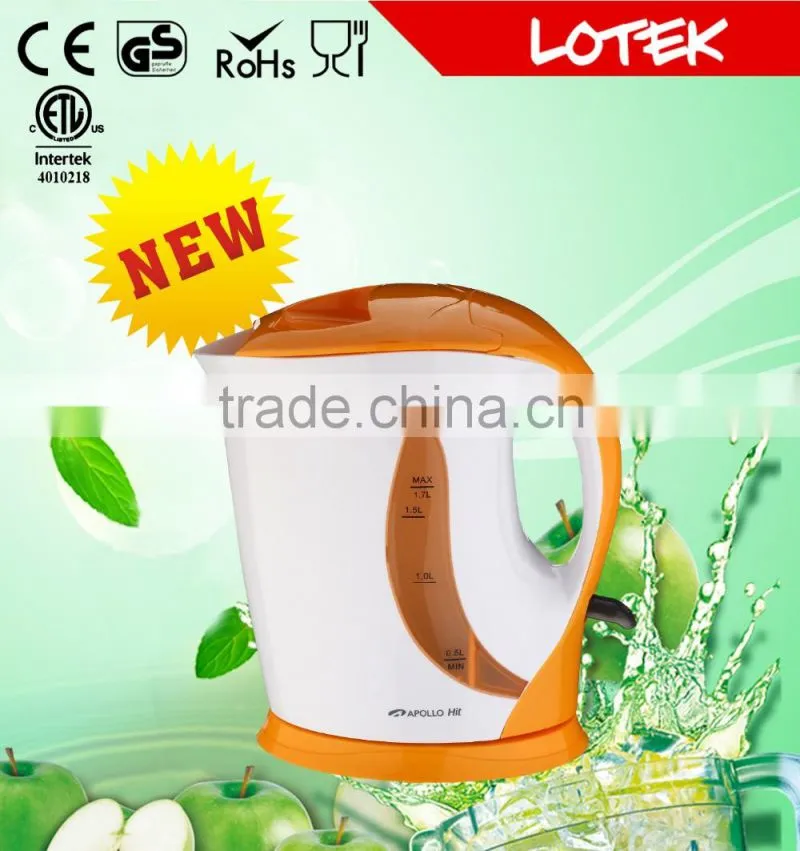 hot selling food grade material colorful plastic electric kettle