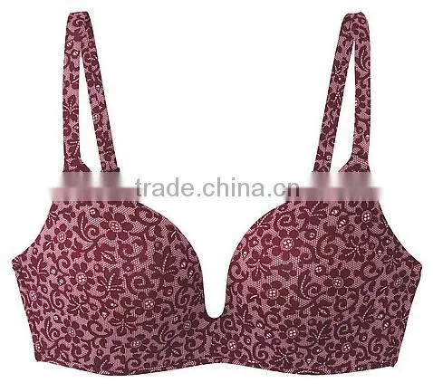 2014 new arrival ladies underwear flower seamless wireless soft comfortable bra