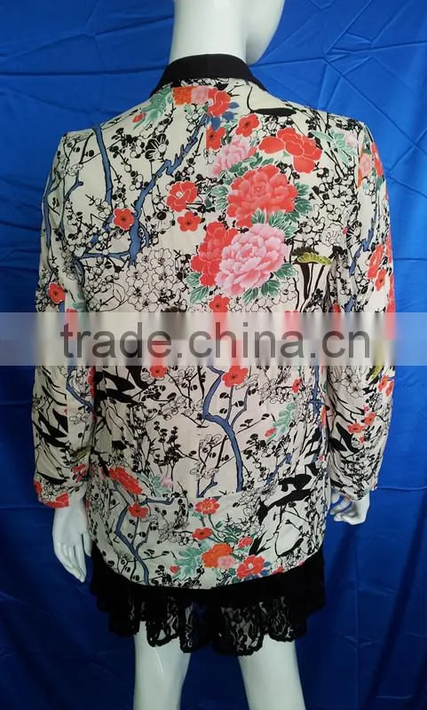 Flower printed ladies fashion suits lehenga blouse designs
