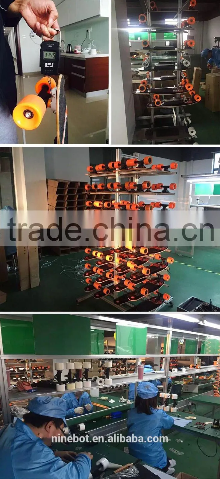 2016 Factory Wholesale Lithium Battery 4 Wheel Hoverboard Electric Skateboard