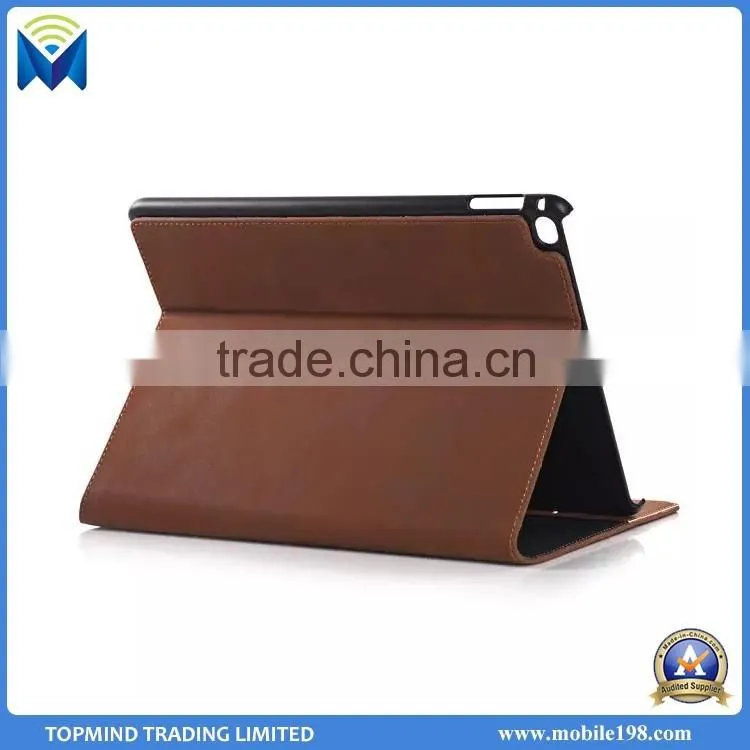 Best Price Retro Style Book Style Leather Case for iPad Pro with Card Slot