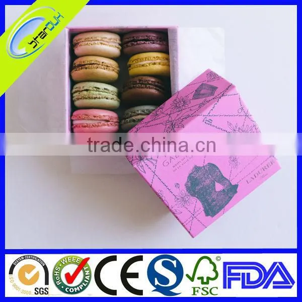 mini custom round macaron packaging box