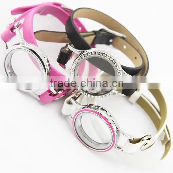 New Design Gold Crystal Small Locket Ring(FLR160102)