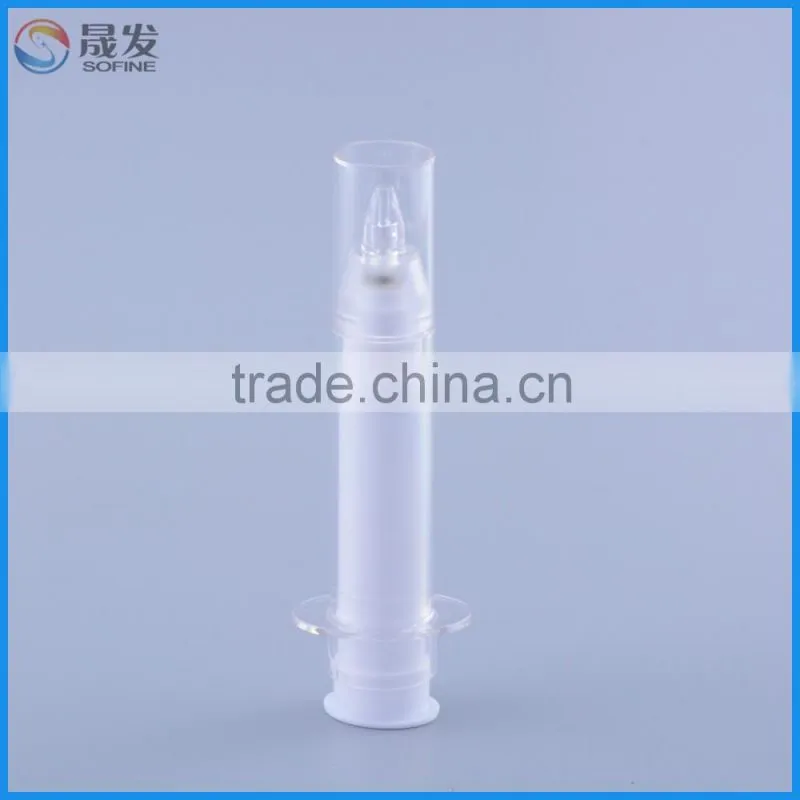 Wholesale PP plastic elegant pointy airless bottle for cosmetic