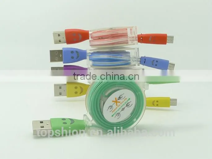Bling bling micro led light universal usb cable charger