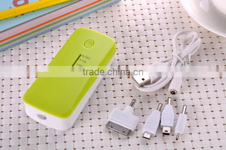 Hot Selling The Best quality multi-color Portable Gift Power Bank 5200mah and Small and exquisite delicate