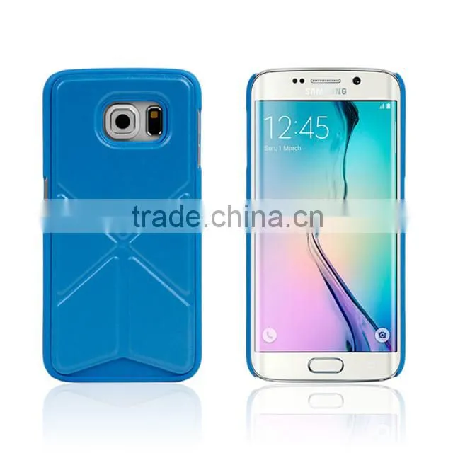 2015 PU Leather Case With Kickstand For Samsung S6 Edge, For Samsung S6 Edge Kickstand PU Case