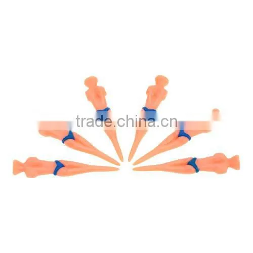 6Pcs 80mm Novel Bikini Male Golf Tees Male Model Golf Tees Divot Tools