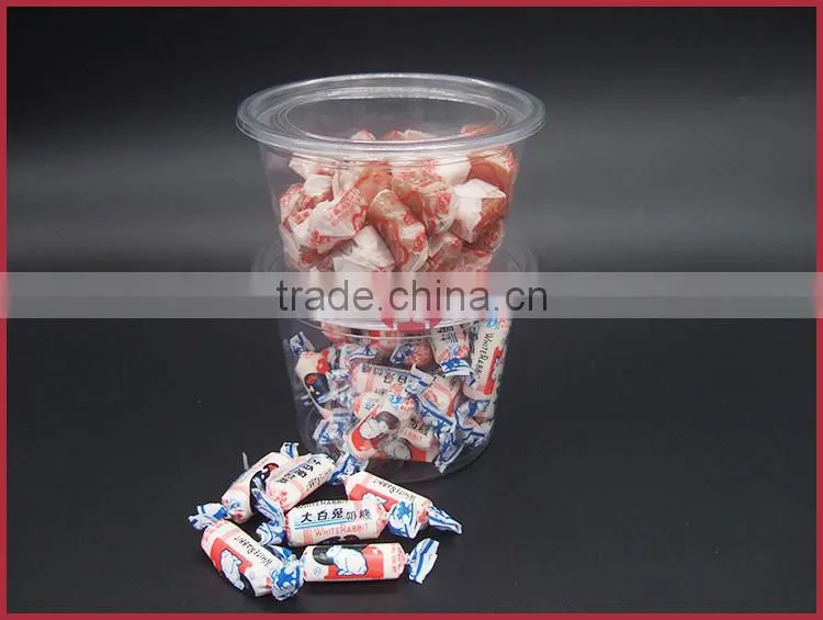PET Products Disposable Plastic Food Container for Chocolate and Candy,transparent 500ml