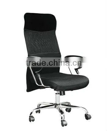 Black High back mesh chair with headrest