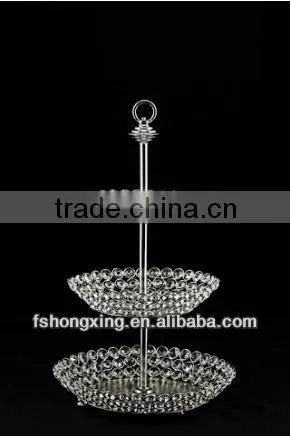 DG-39 high quality 3 tier round metal wedding cake stand for wedding and home decor