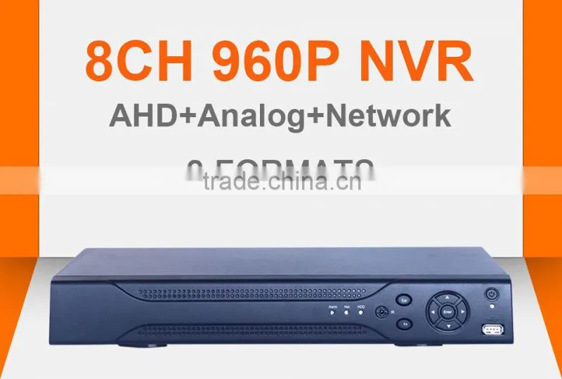 Tollar H.264 8CH AHD video recorder realtime and playback P2P 960P NVR h.264 professional dvr