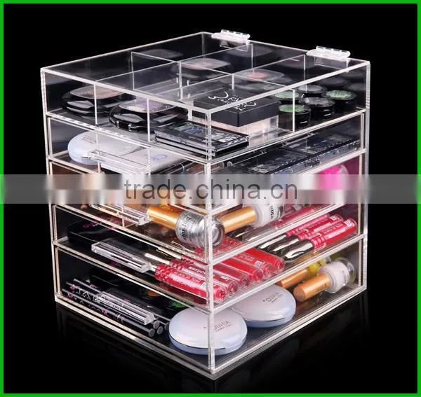 2016 Clear Large 5 Tier Acrylic Cosmetic Organizer