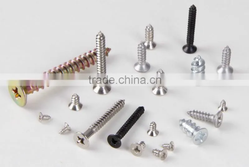 Stainless steel countersunk head screws
