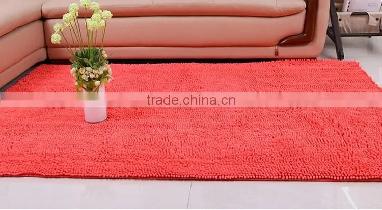non skid chenille yarn microfiber carpet